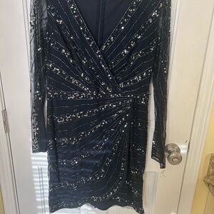 Elegant Black Sequin Dress